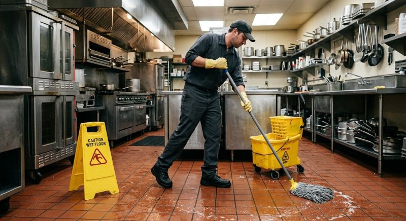 Commercial Kitchen Mopping in Conroe, TX