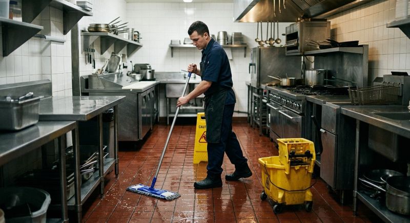 Commercial Kitchen Mopping in Denton, TX